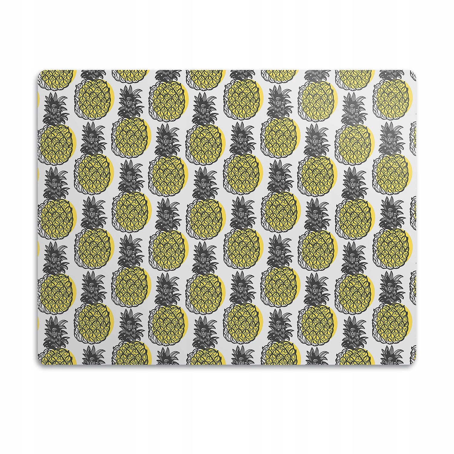 Levně Podložka pro kočky a psa pod misky Vzor ananas 90x60cm