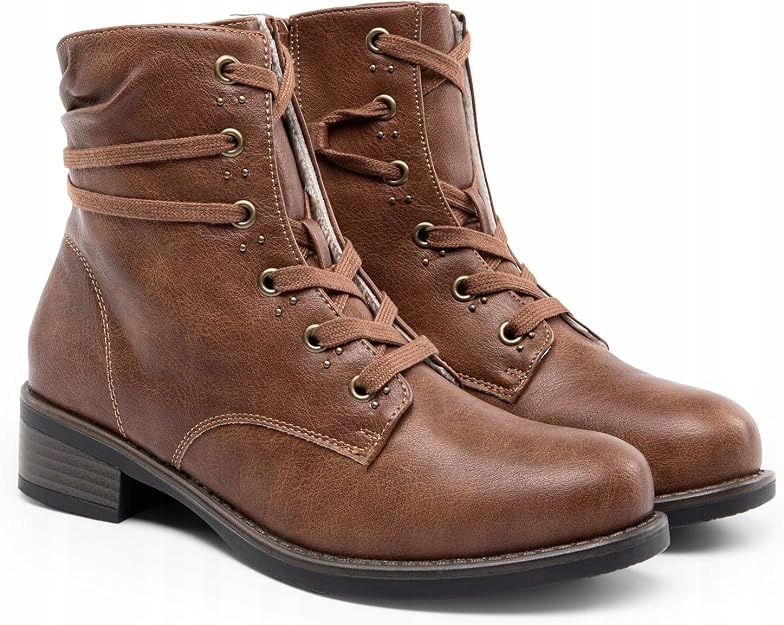 Dámské Kotníkové Boty Šněrovací Plyšové Zateplené Ke Kotníkům vel. 41 Dream Pairs