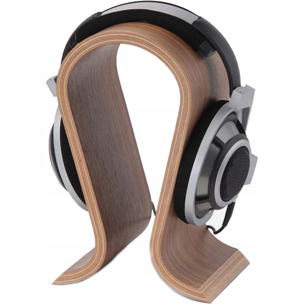 MOZOS HSU-ORZECH DREWNIANY WIESZAK STOJAK NA SŁUCHAWKI NAUSZNE UCHWYT Wysokość produktu 26 cm