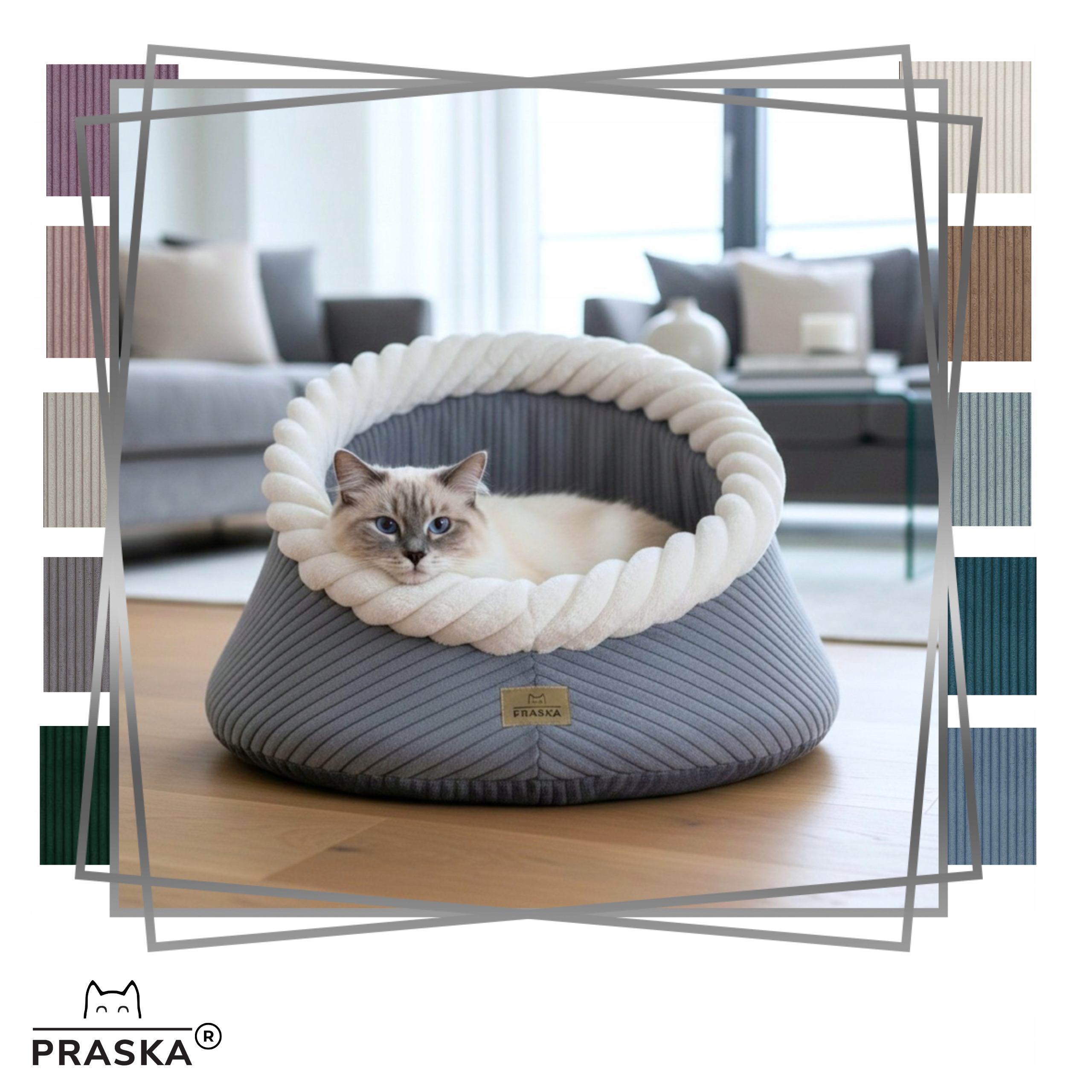 Levně Praska Pelíšek pro kočky psy s boudou Hide'in Goody výběr barev 50 cm