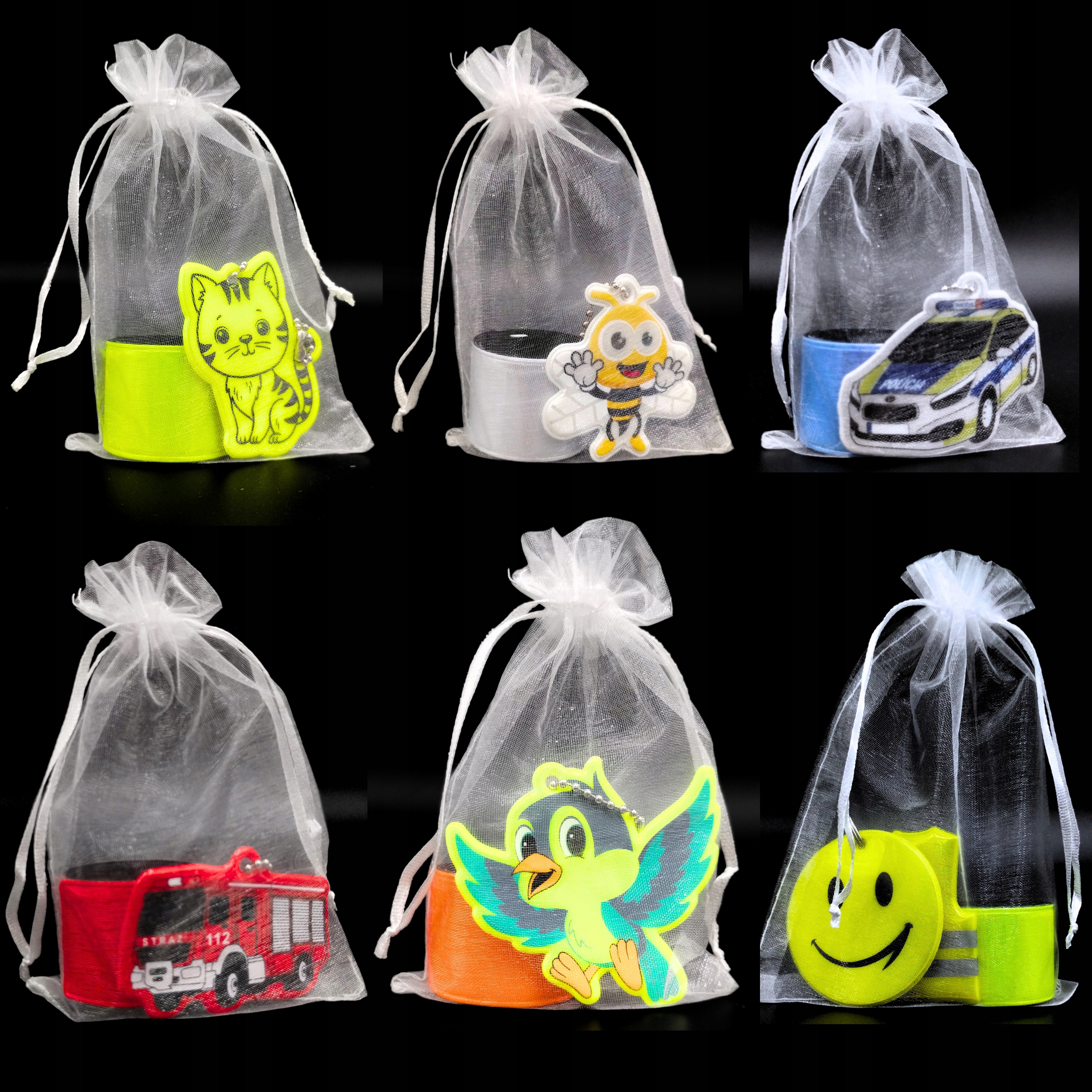 ZAWIESZKA ODBLASKOWA 2D KOT brelok odblaskowy ODBLASK DLA DZIECI Marka bez marki