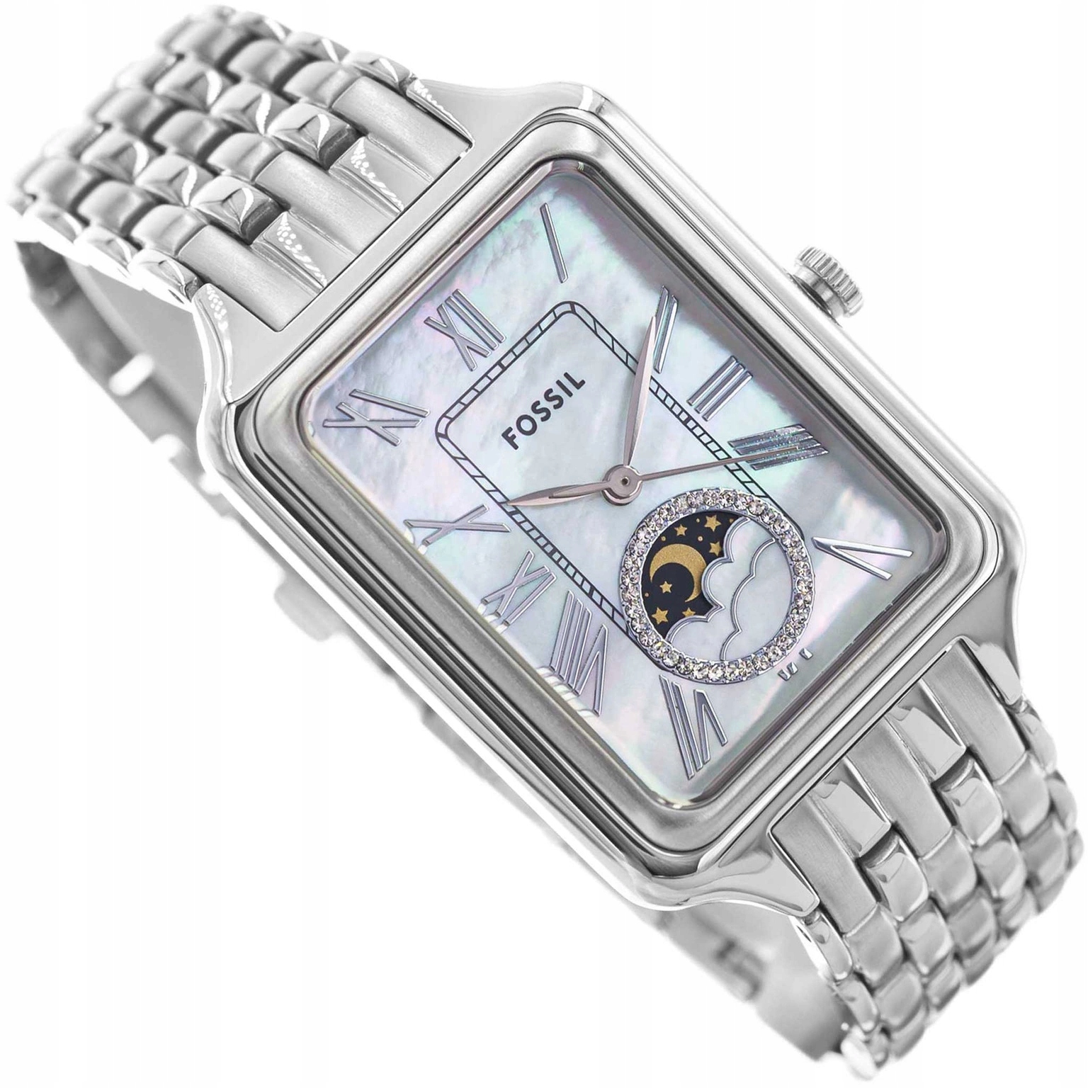 Dámské Hodinky Fossil ES5400 Raquel Na Náramku S Ukazatelem Dne/noc