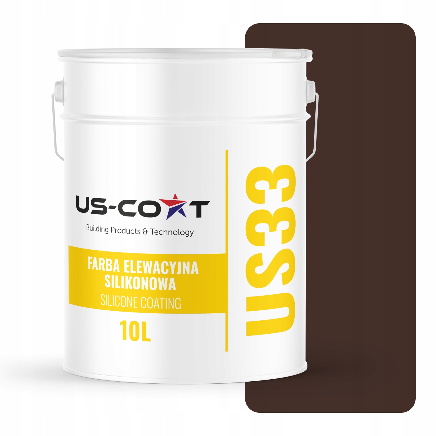 Fasádna Silikónová Farba Čokoládovo Hnedá RAL8017 Uv 10L Výrobca