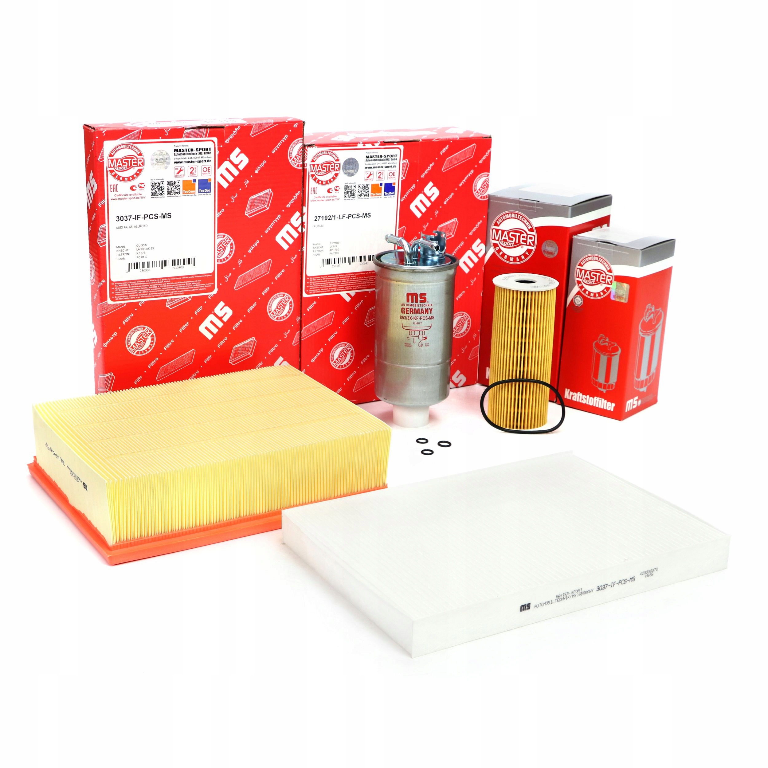 

Zestaw Filtrów Audi A4 B6 B7 1,9TDI 2,0TDI 130KM