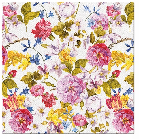 

Serwtki flizelinowe w kwiaty róże Herbal Roses