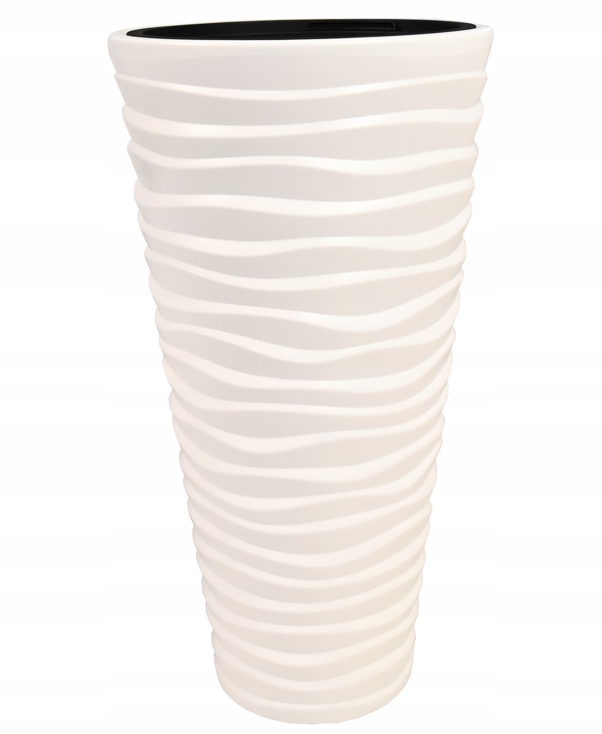 

Doniczka Sand Slim 75H+wkład mrozoodporna 3D Biała