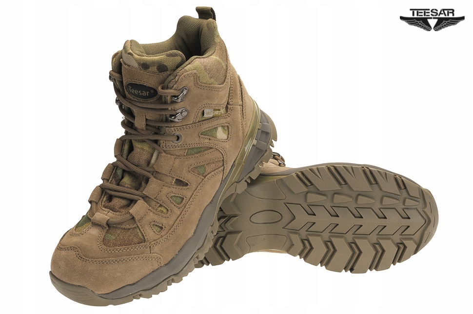 Vojenské trekové boty vysoké kožené Teesar Squad 5" Multicam 39