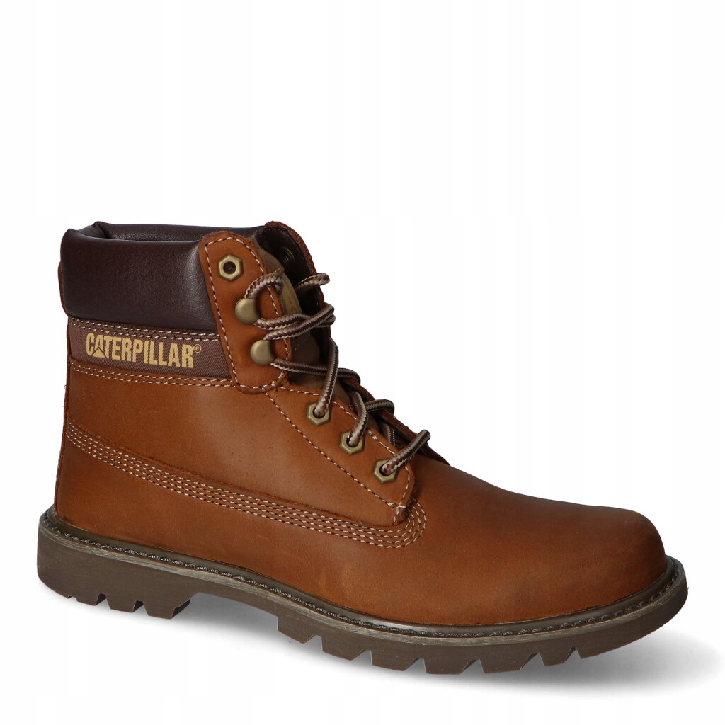 Kotníkové Boty Caterpillar P110427 Tmavě béžová nubuková obuv 42