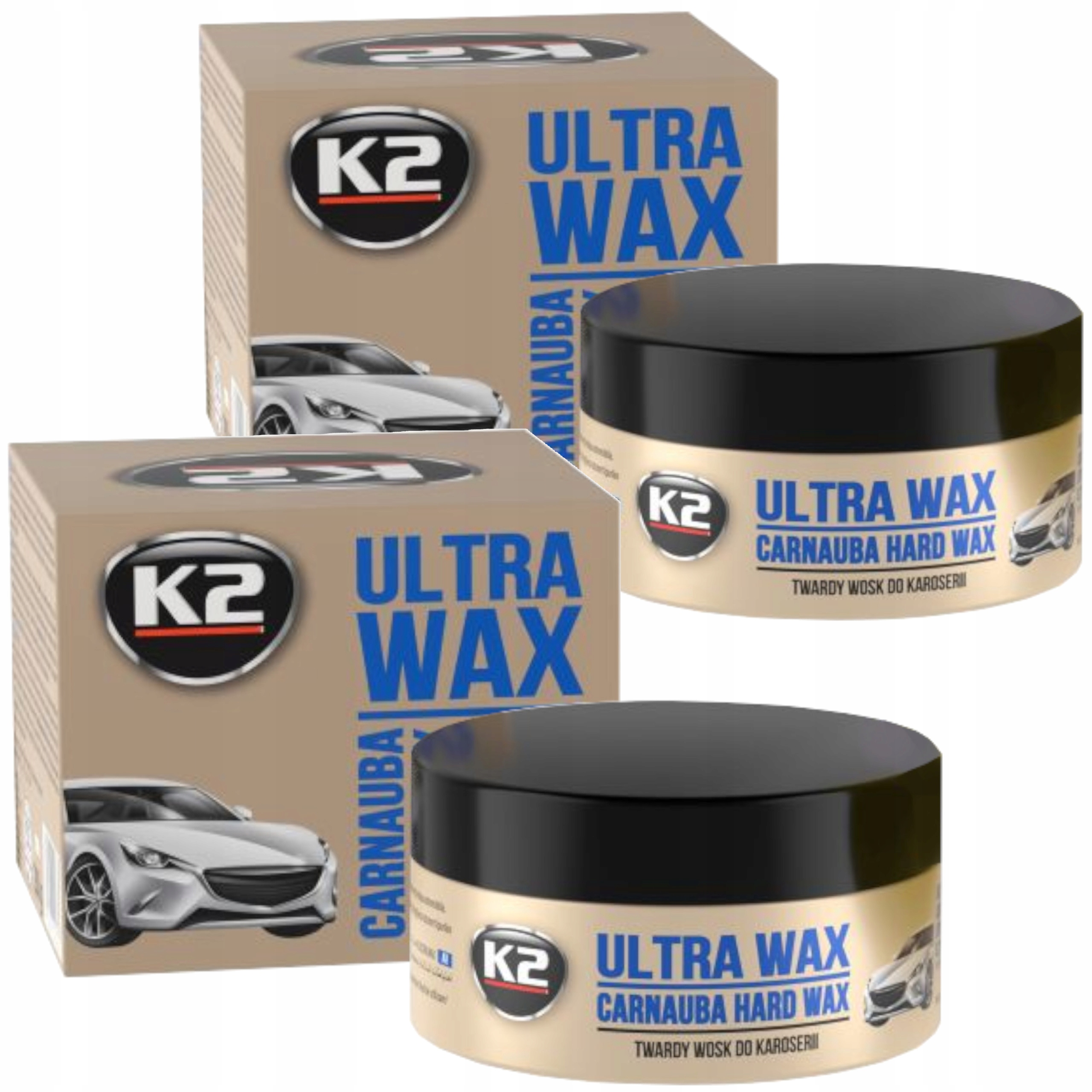 2x Twardy Wosk Do Lakieru K2 Ultra Wax 250g