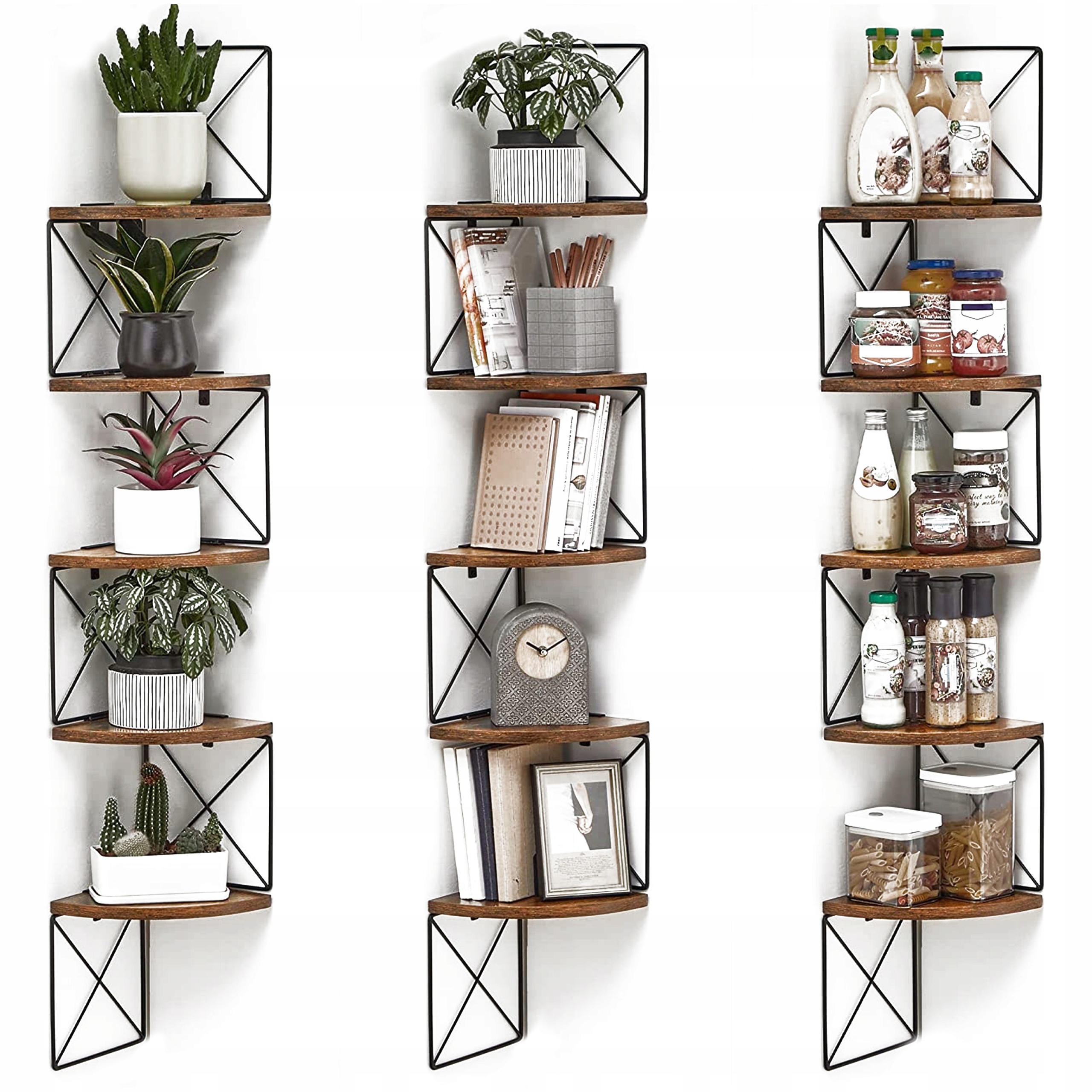 PÓŁKA NAROŻNA ŁAZIENKOWA REGAŁ 128 cm WISZĄCA PION LOFT SZAFKA DO ŁAZIENKI Głębokość mebla 20 cm