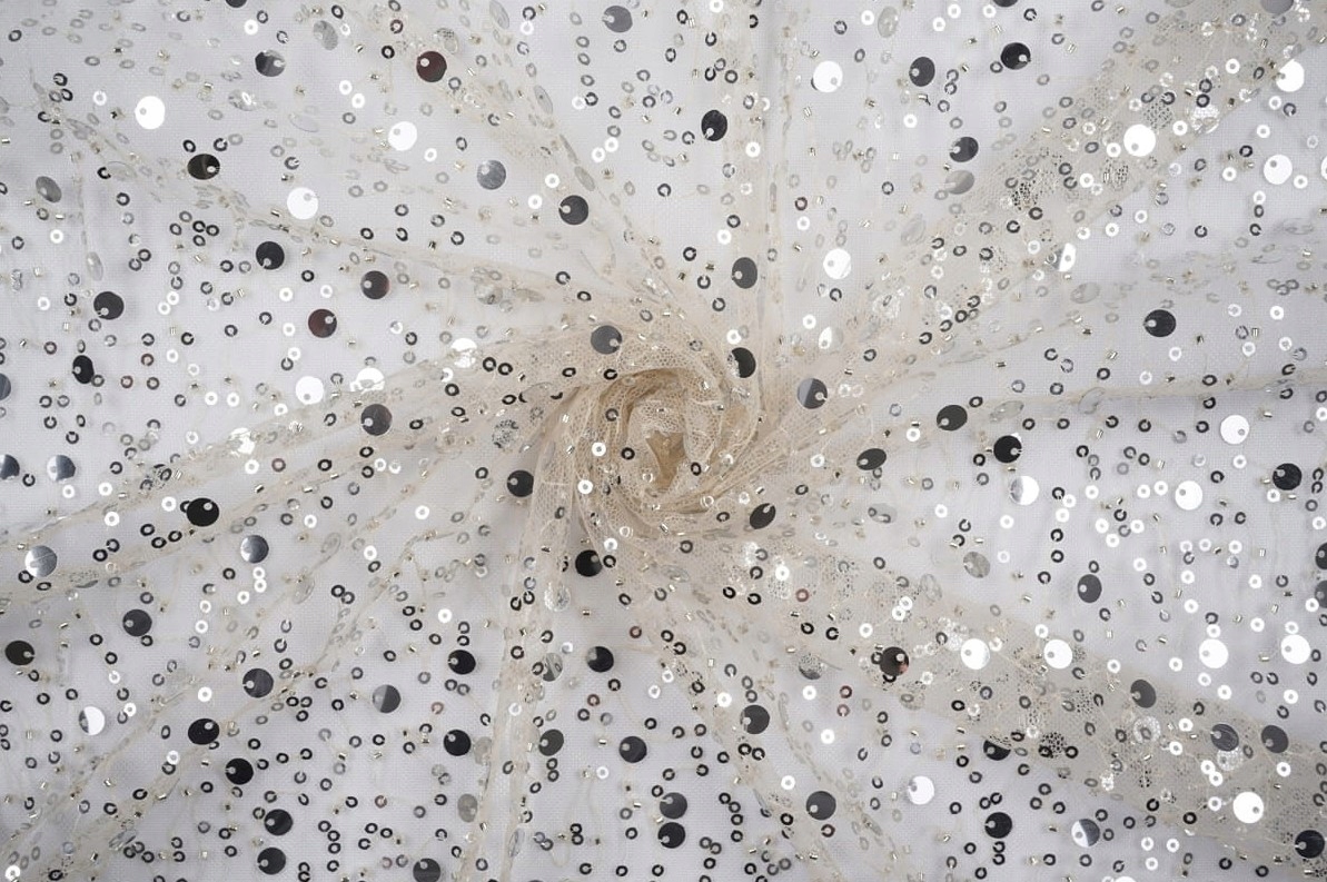 Látka Flitry Korálky Tyl Na Prémiové Šaty