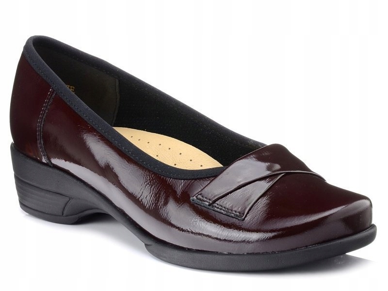 

Półbuty damskie skórzane Venetto 1052 bordowe 38