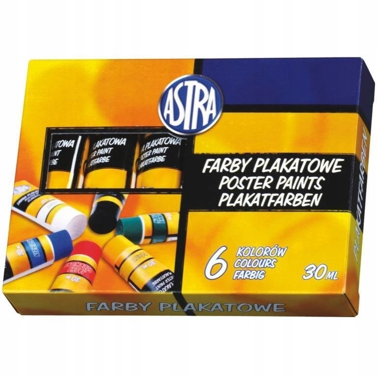 

Farby plakatowe 30ml tuba Szkolne Astra