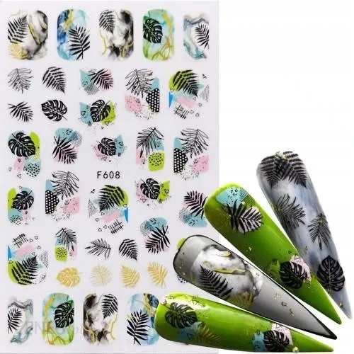 

Naklejka Samoprzylepna Na Paznokcie Listki Gałązki