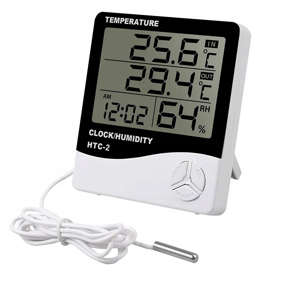 TERMOMETR HIGROMETR ELEKTRONICZNY Z SONDĄ CZUJNIK CYFROWY STACJA POGODY H2 Model TERMOMETR HIGROMETR Z SONDĄ