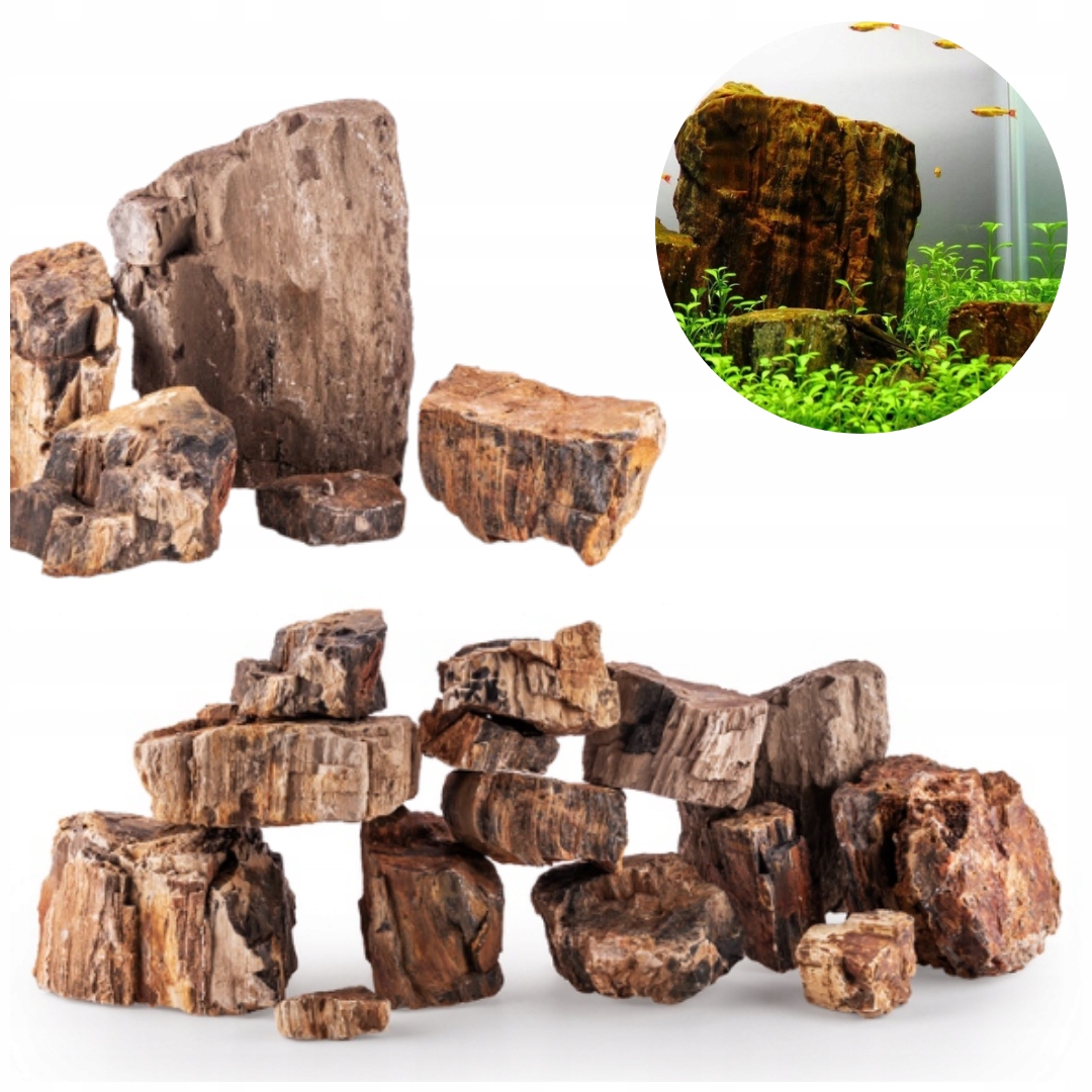 Levně 5 kg Sada skal pro akvárium Zkamenělé dřevo