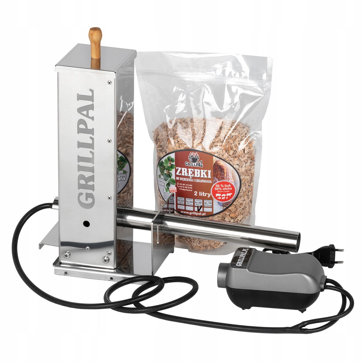 Zrębki Wędzarnicze Suche 100% JABŁOŃ 10 Litr (5x2L), Kl 04 Atest GRILLPAL Rodzaj do wędzenia i grillowania