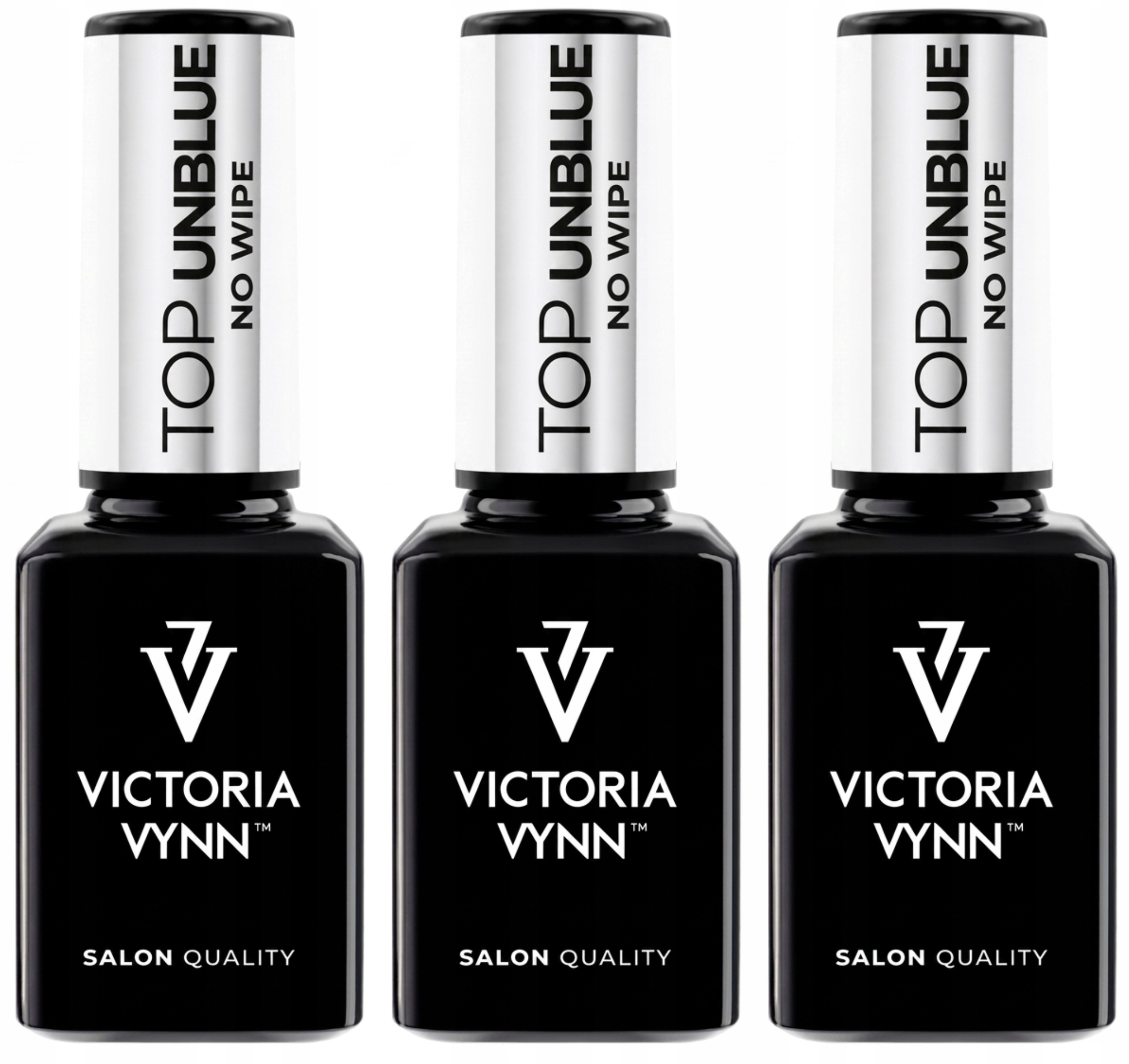 3 x Victoria Vynn Top Unblue No Wipe Hybridní top na nehty 15 ml Odolný