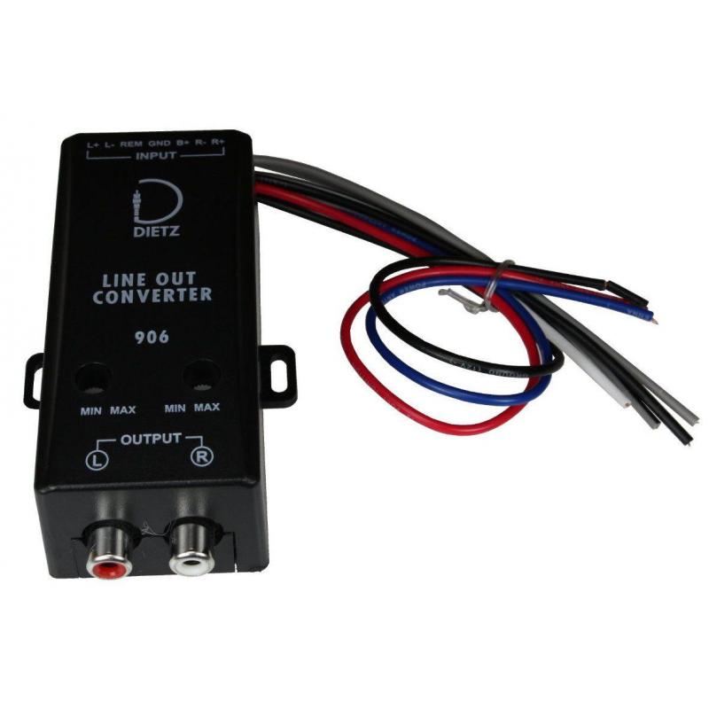 Dietz 906 Konwerter poziomu sygnału Rca high low do radia bez Rca Cinch