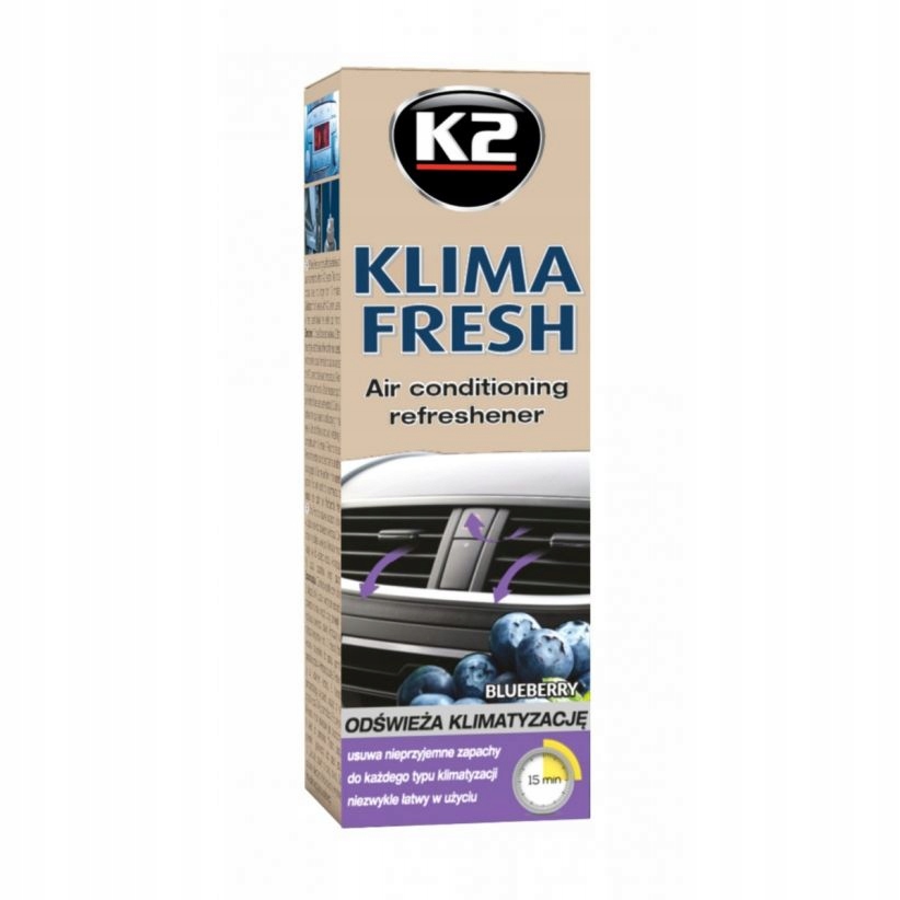 

K2 Klima Fresh Granat Do Klimatyzacji Blueberry