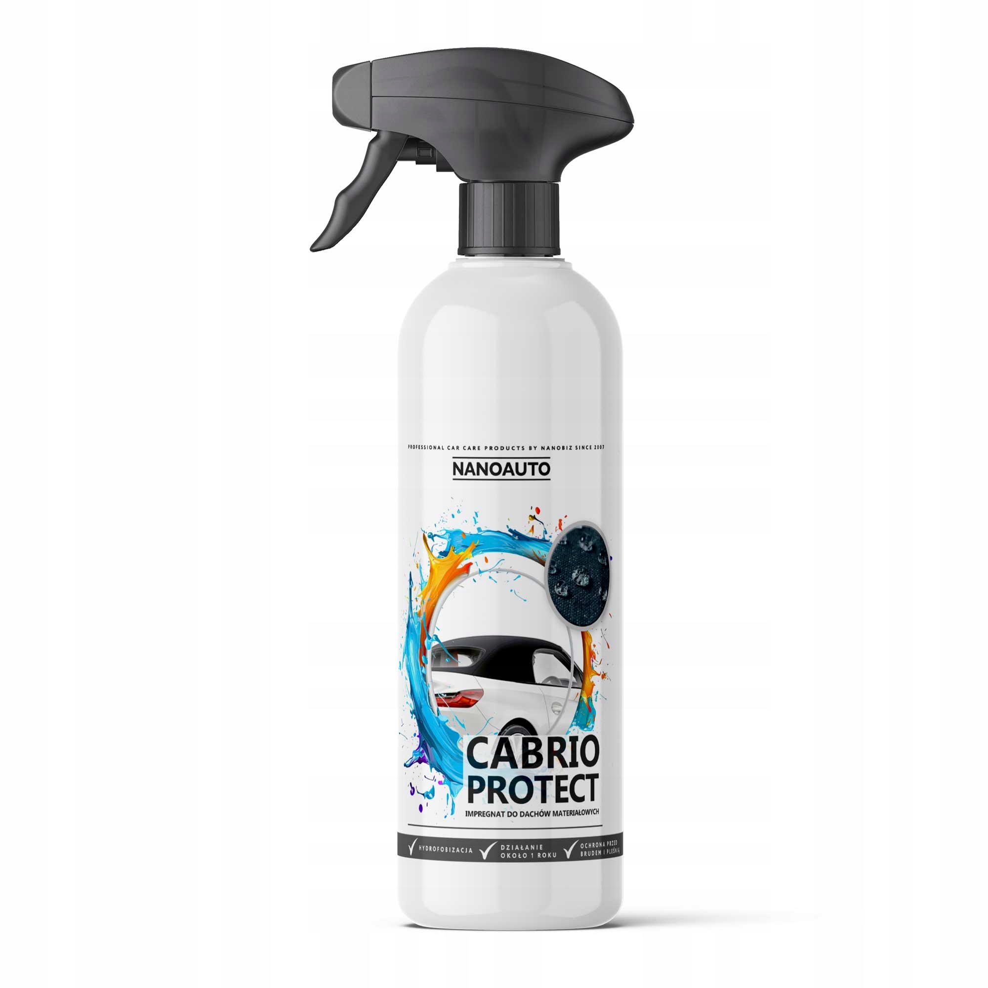 Impregnát na střechy kabrioletu Nanoauto Cabrio Protect 750 ml