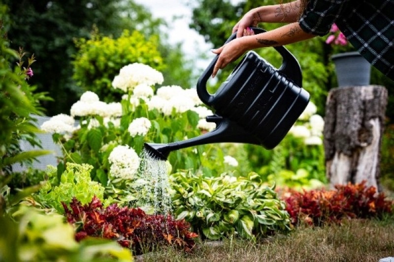 KONEWKA OGRODOWA DO PODLEWANIA warzyw czarna antracyt 10L SITKO UNIWERSALNA Materiał wykonania tworzywo sztuczne