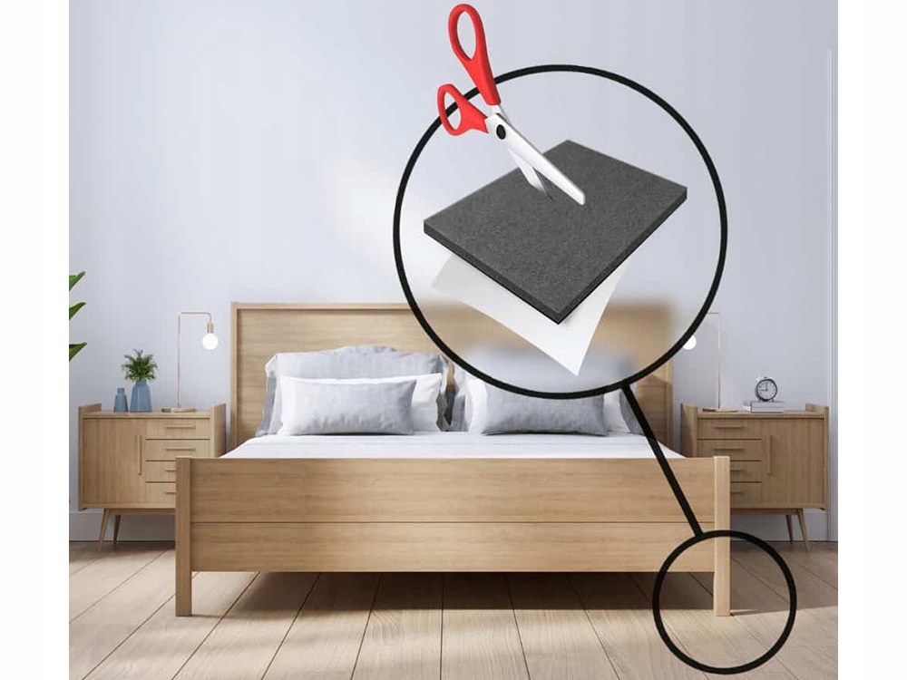 PODKŁADKI POD MEBLE KRZESŁA FILCOWE SAMOPRZYLEPNE FILC ZESTAW 133 SZT Marka Verk Group