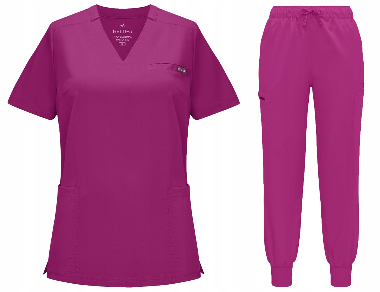 Komplet Medyczny Damski Scrub Uniform, Model Remedy, Kolor Rose, Rozmiar S