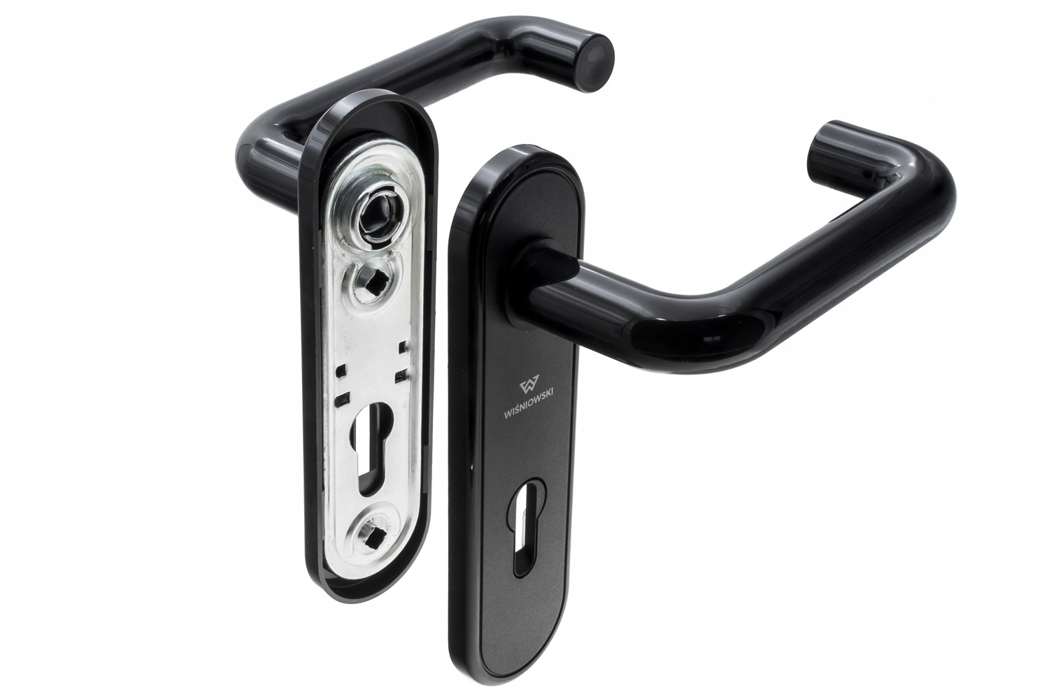 Klika klika černá firkantová 9 mm Wiśniowski