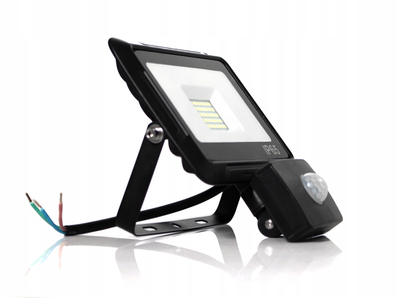 Lampa LED z fotokomórką czujnikiem ruchu zimna 20W Kolor czarny