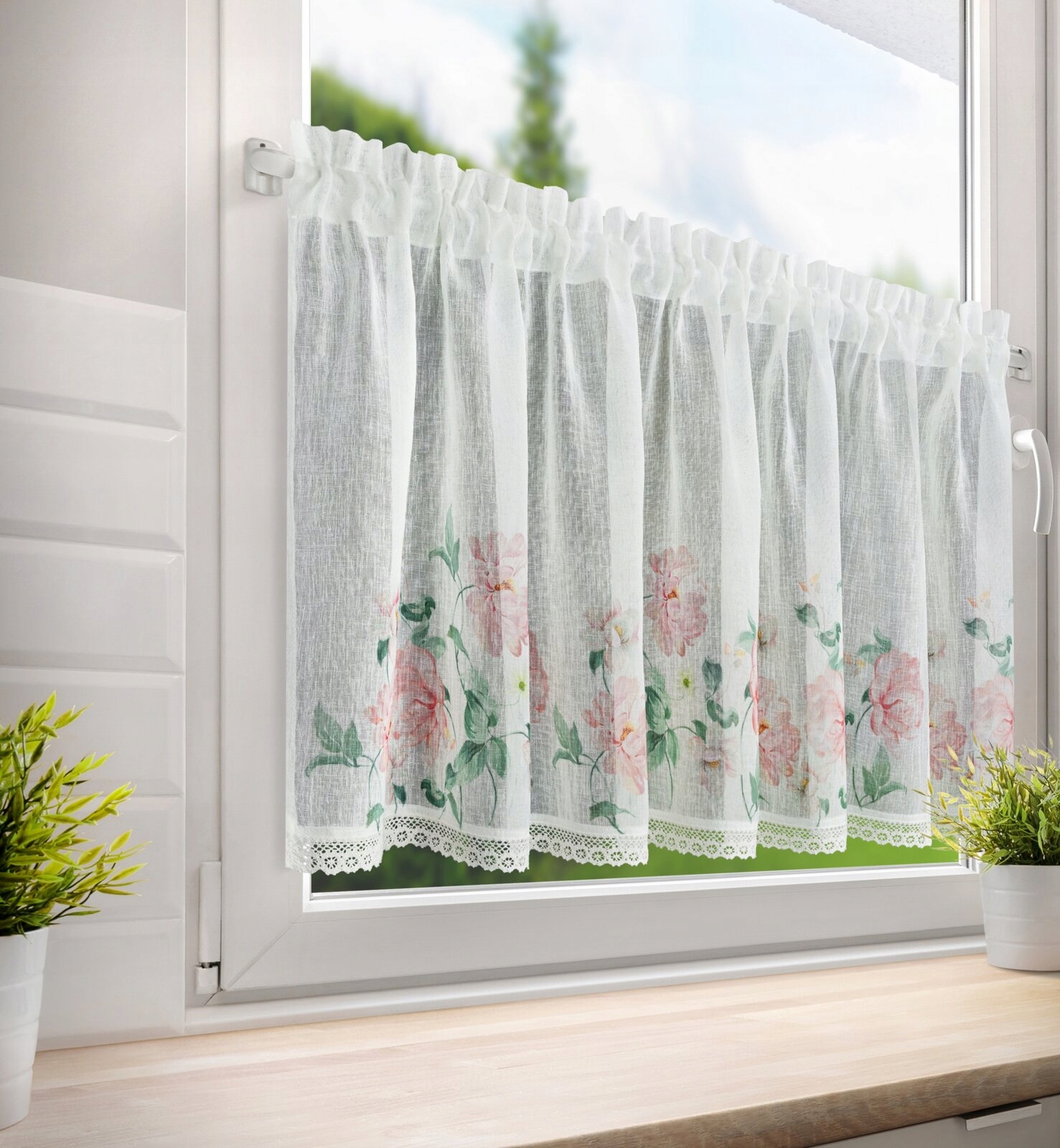 FIRANA GOTOWA ASTEJA NA TAŚMIE 150X60 CM BIAŁY Kod producenta 390617