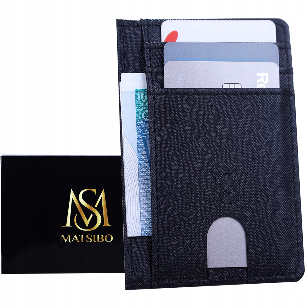 Etui na karty Slim Portfel Skórzany MATSIBO RFID Rodzaj etui na karty