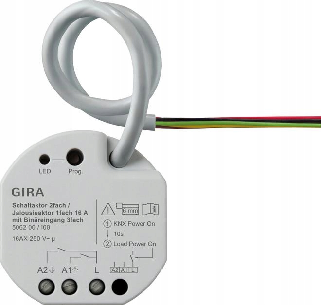Gira aktor przekaźnikowy/żaluzjowy 2x/1x 16 A Pt Knx One 506200