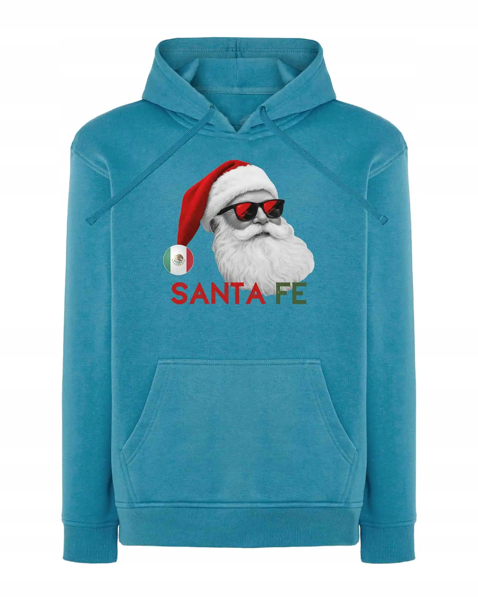 Mikina s kapucí Prázdninový Mikuláš Mexiko Santa Fe Modrá M