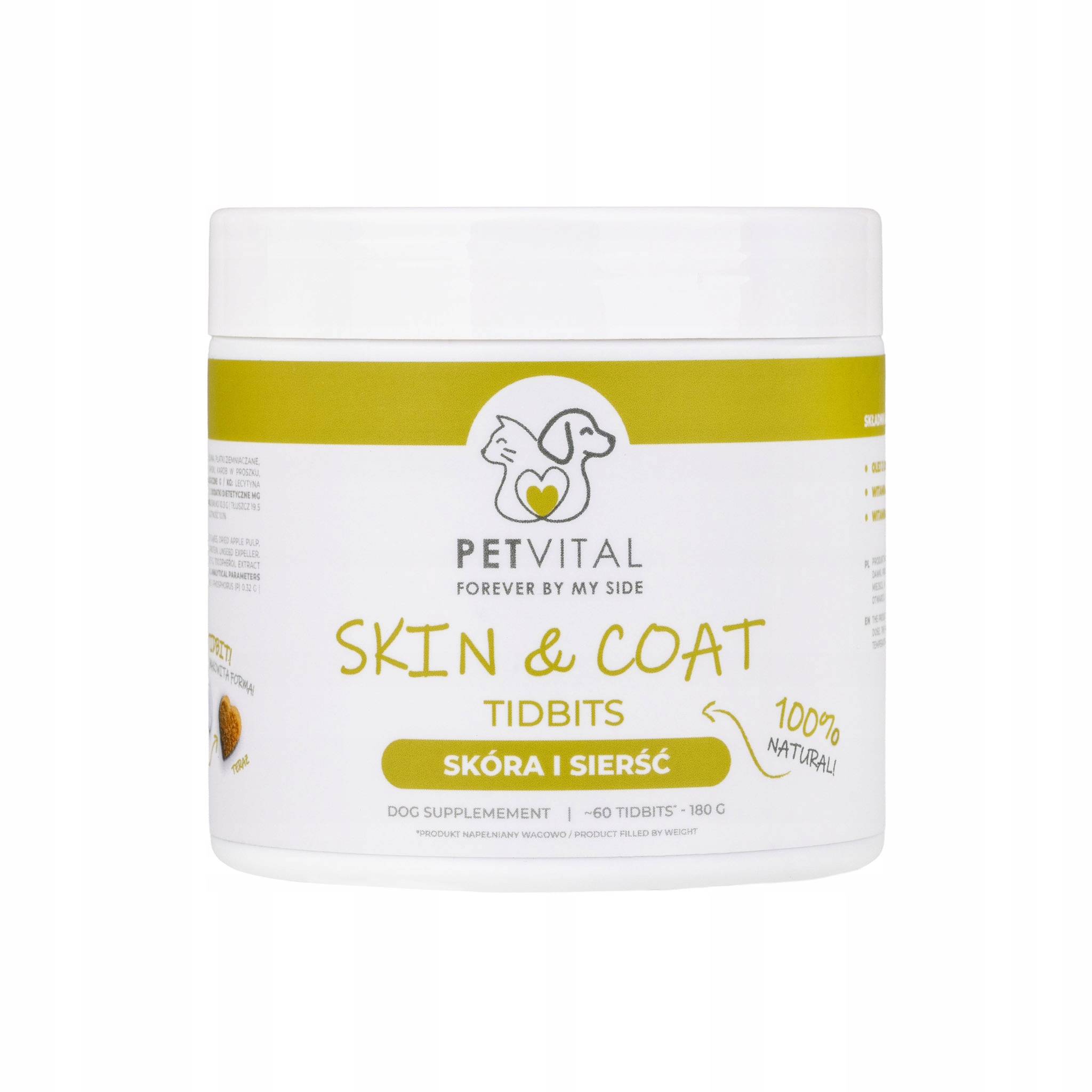 Pet Vital pamlsky pro psa Srst kůže Lososový olej Vitamín E 180 g