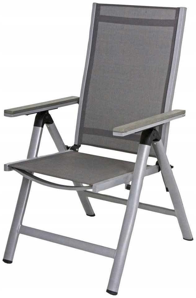 Záhradná stolička Garden Pleasure šedá 305330, kovová