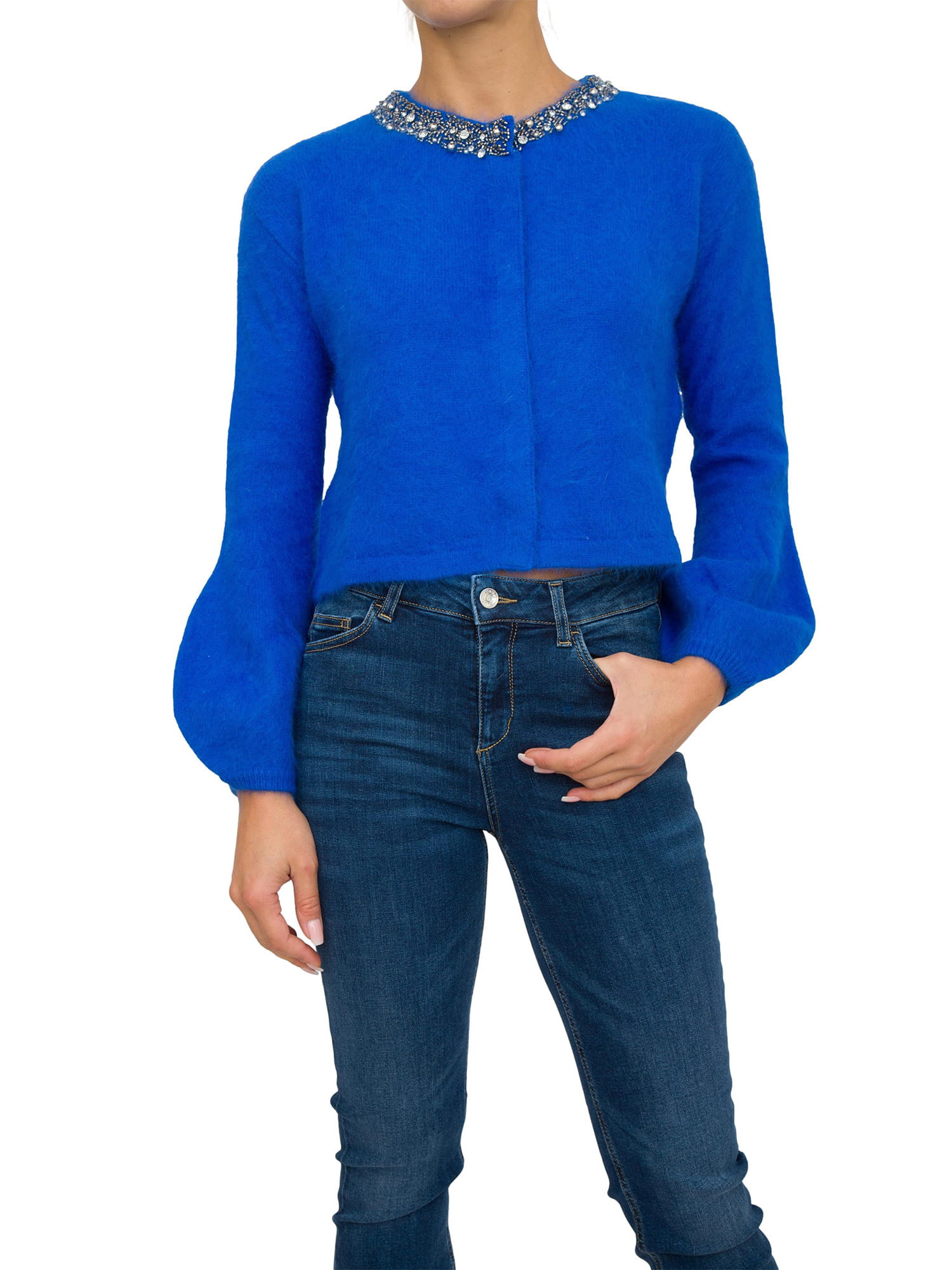 Liu Jo Kobaltový Zdobený Kardigan (M)