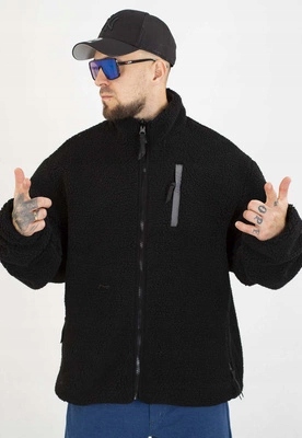 Bunda Prosto Oboustranná Reverse Sherpa černá