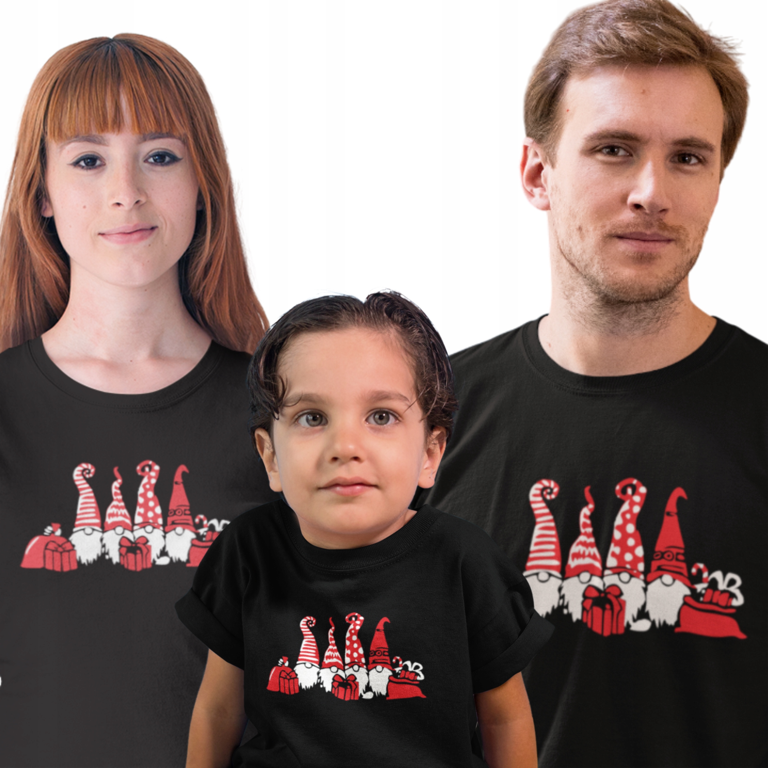 Vánoční rodinné trička 2+1 trpaslíci dárek sezení foto L