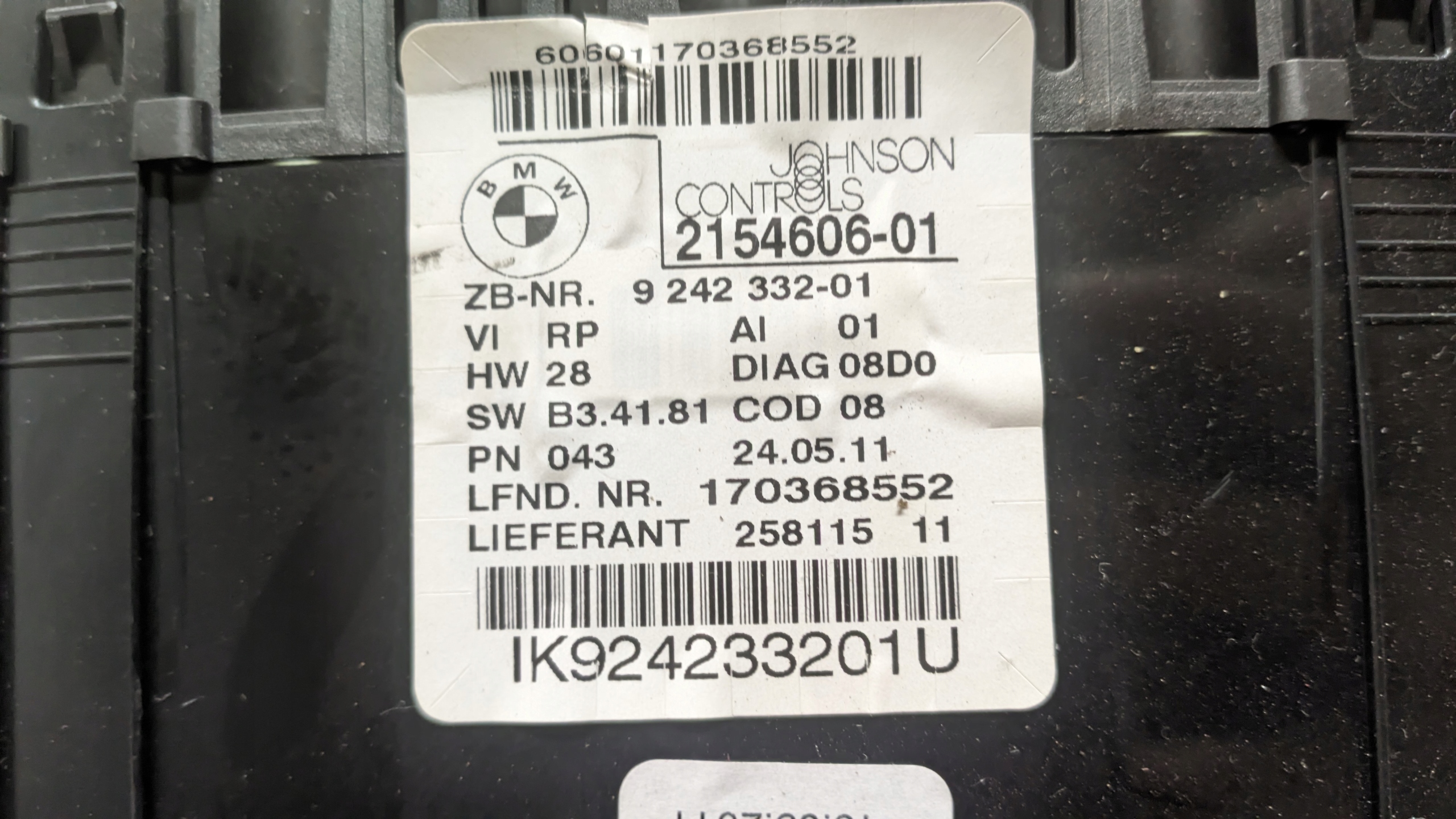 BMW E87 2.0D 11R dials dials 2154606