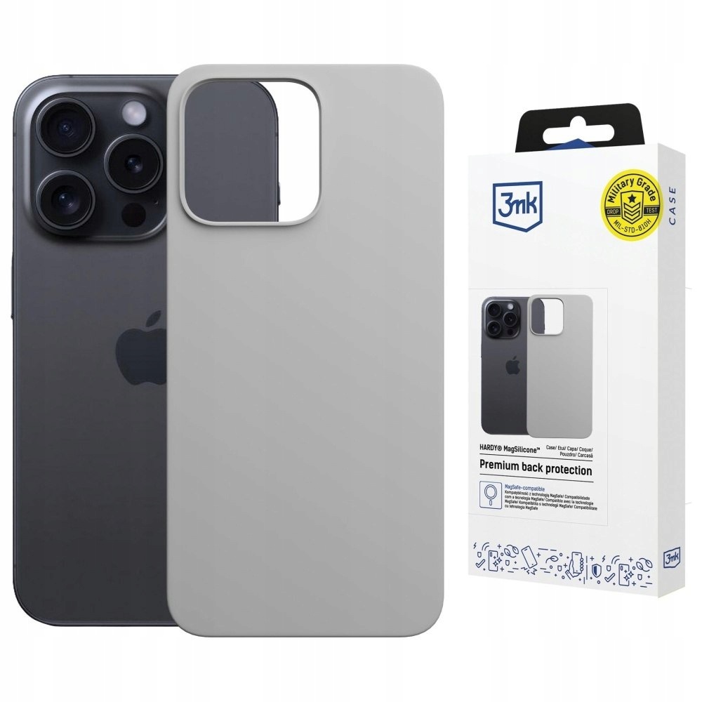 Etui 3MK Hardy MagSilicone do Apple iPhone 16 Pro Max tytanowy