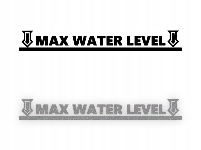 MAX WATER LEVEL W01 - Naklejka na samochód na auto ODBLASKOWA