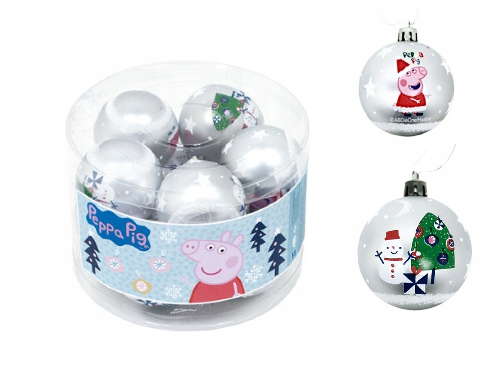 

Bombki na choinkę Świnka Peppa pig 10 sztuk