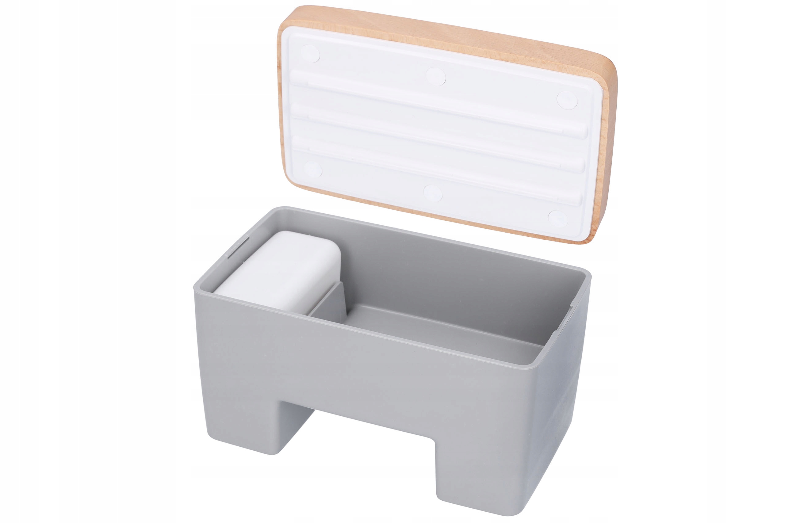 Maselniczka INTELIGENTNA na wodę wodna pojemnik na masło maselnica szara Materiał plastik