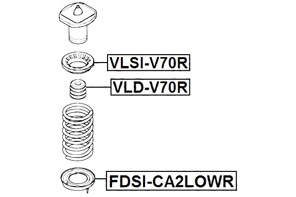 FEBEST WKŁADKA GÓRNA SPRĘŻYNY TYLNEJ VOLVO S80 2007- Producent części Febest