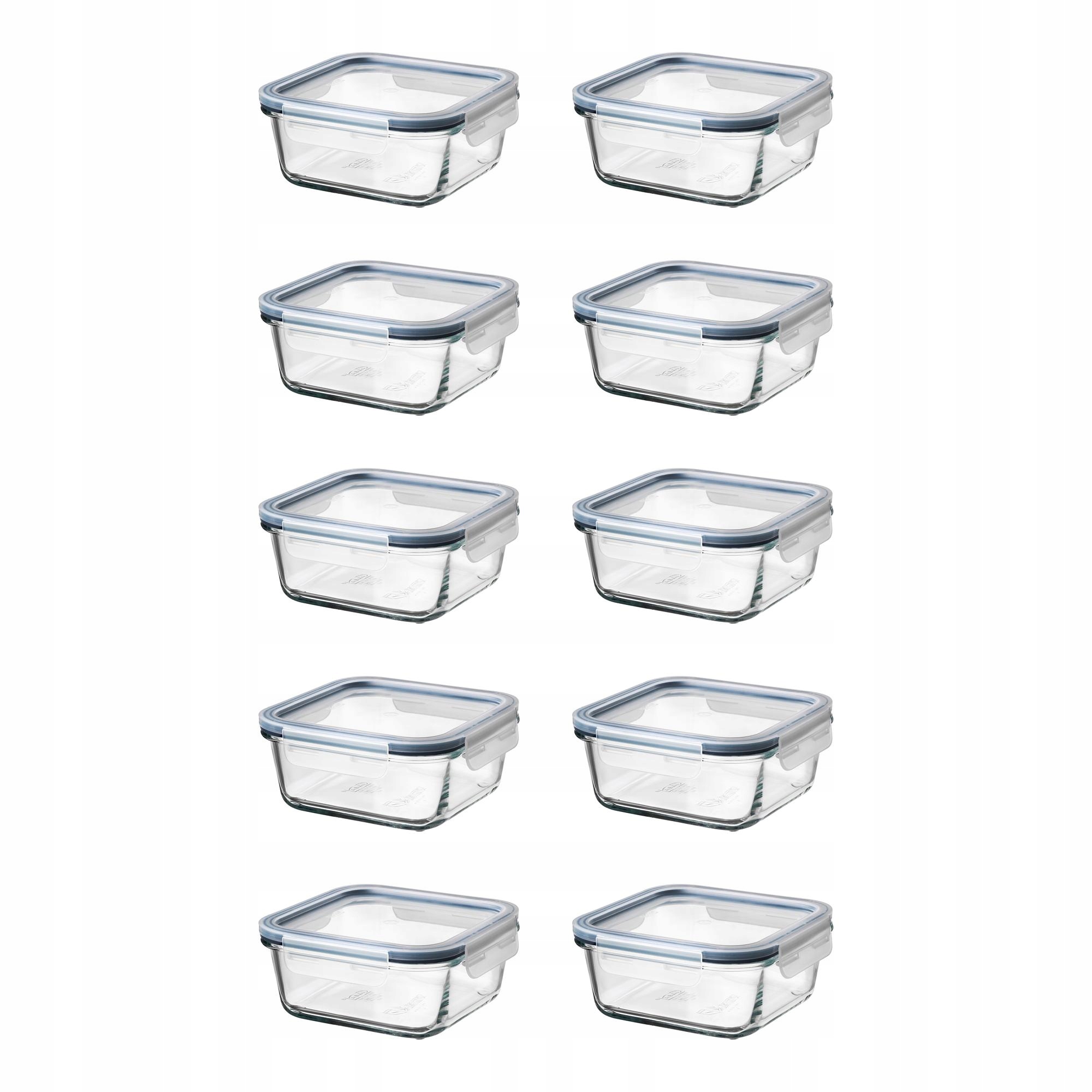 10 ks Nádoba na potraviny 600 ml s víkem Ikea 365+