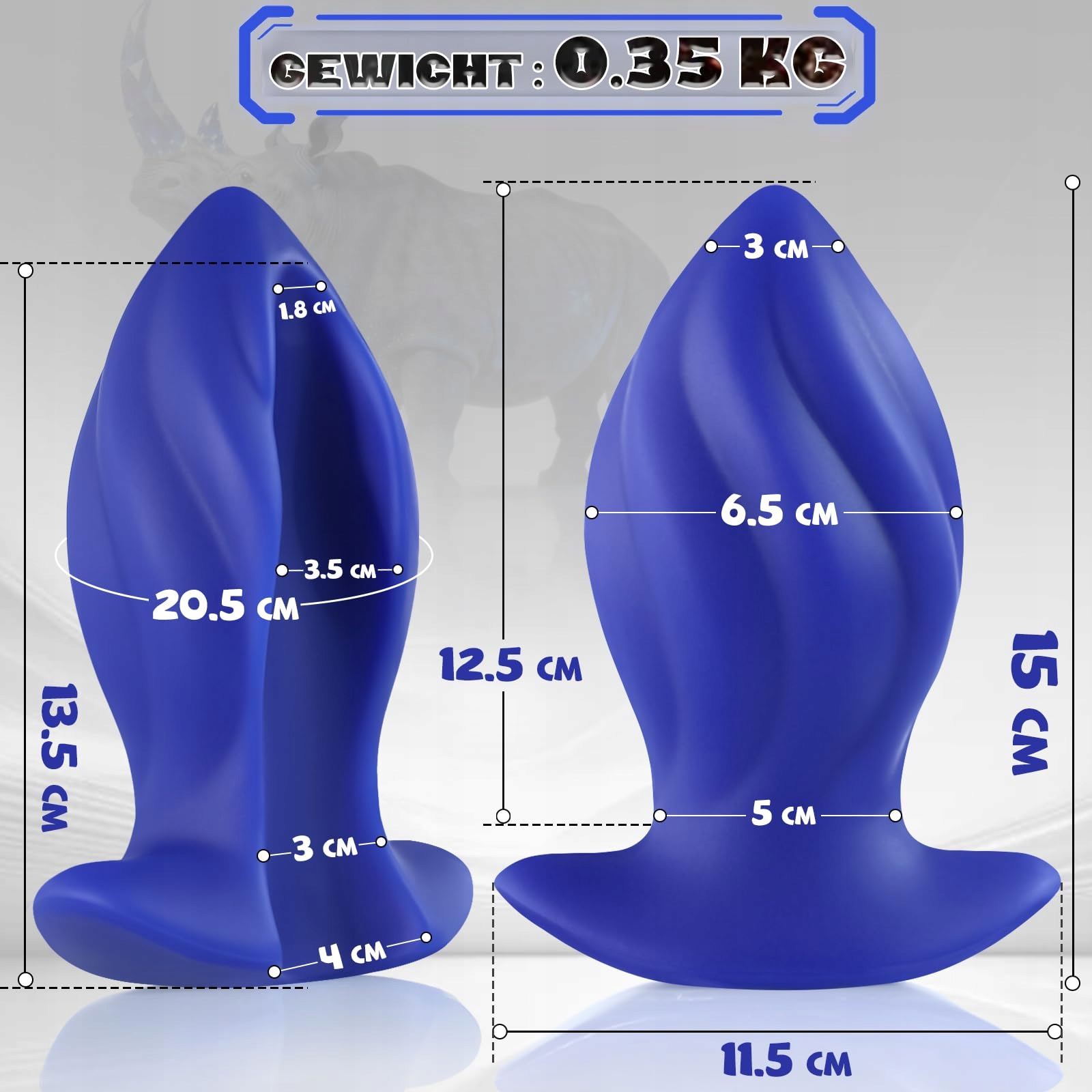 XXL HOHLER SILIKON ANALPLUG DLA MĘŻCZYZN I KOBIET MASAŻ PROSTATY TUNEL — miniatura 3