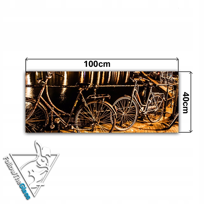 grafika za szkłem hartowanym HD 100x40 rower Typ dekor