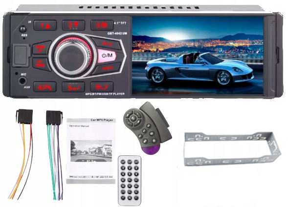 Автомобільний радіоприймач 1DIN 4.1 