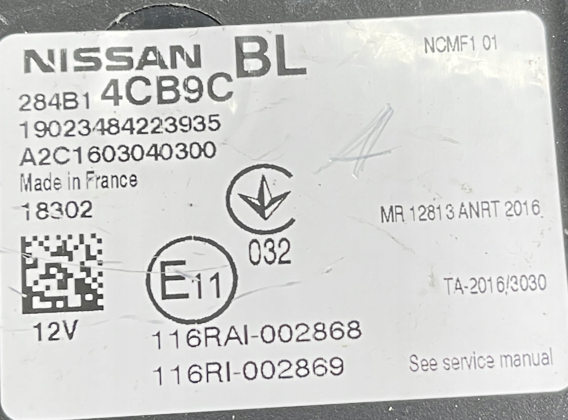 MODUŁ BEZPIECZNIKÓW NISSAN BCM BSI 284B14CB9C Numer katalogowy części 284B1-4CB9C